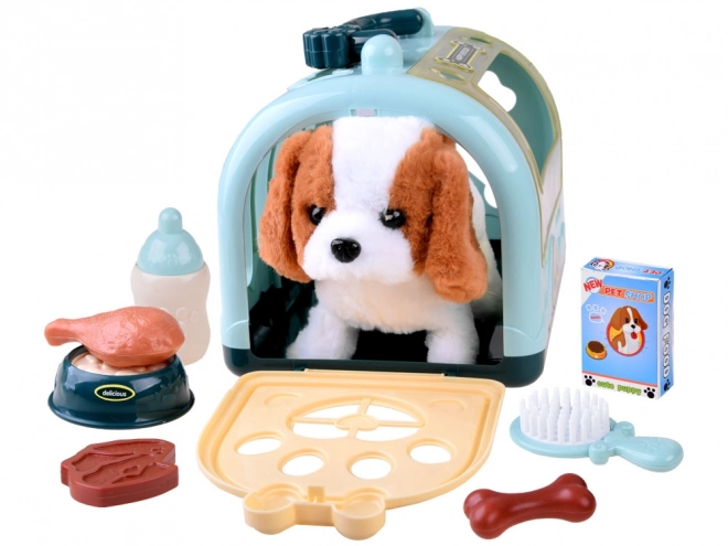 Interaktywny piesek Beagle z wyposażeniem