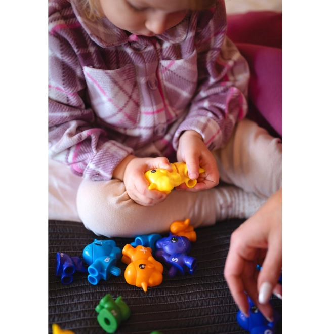 Woopie Montessori jednorożce - zestaw edukacyjny Dopasuj Literki