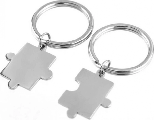 Stalowe breloki Puzzle – zestaw 2 szt.