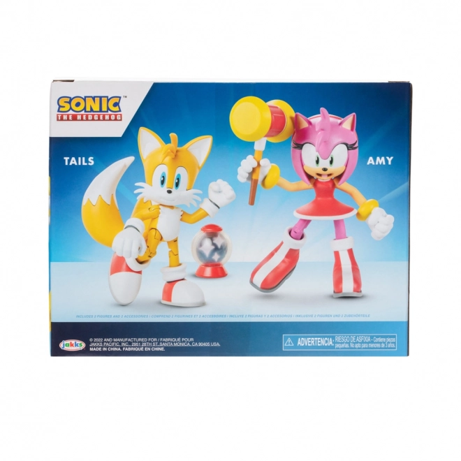Figurki Sonic 2 szt. Amy + Tails 10 cm