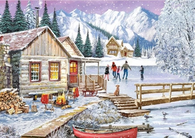 GIBSONS Puzzle Zima w domku 1000 elementów
