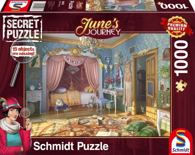 SCHMIDT Tajemnica puzla Podróż June: Sypialnia panny June 1000 elementów