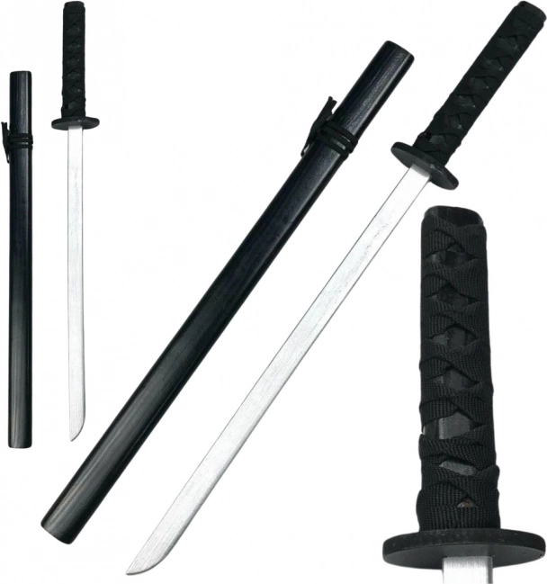 Drewniana katana treningowa czarna 70 cm