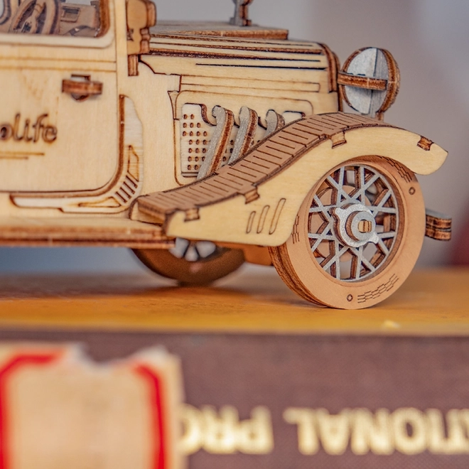 Samochód Vintage - nowoczesne 3D drewniane puzzle