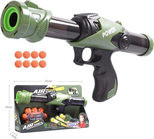 Woopie automatyczny pistolet piankowy na piłeczki, zestaw 9‑elementowy