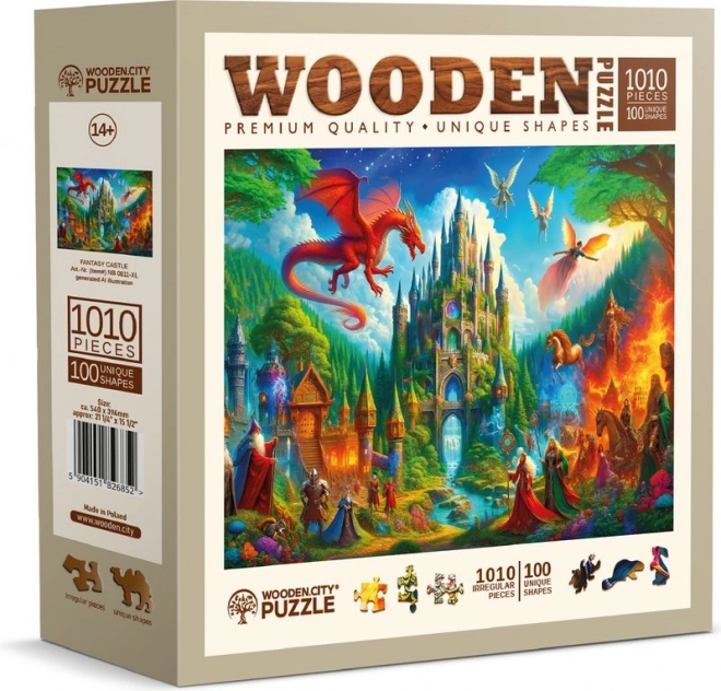 Drewniana układanka Fantasy Zamek 1010 elementów