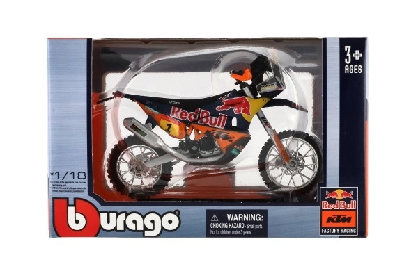 Bburago czerwony Bull KTM Rally Dakar 2019 motocykl 1:18