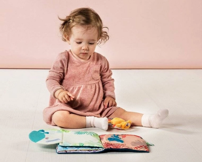 Lilliputiens - Książka z mini pacynką Lew Jack 9 m+