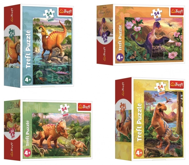 Minipuzzle Dinozaury - 54 elementów