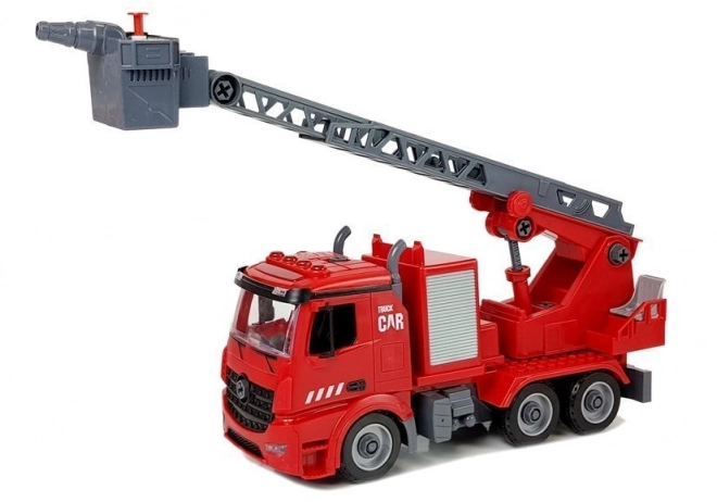 Zestaw DIY Strażacki Wóz 2w1 z Wymiennymi Podnośnikami