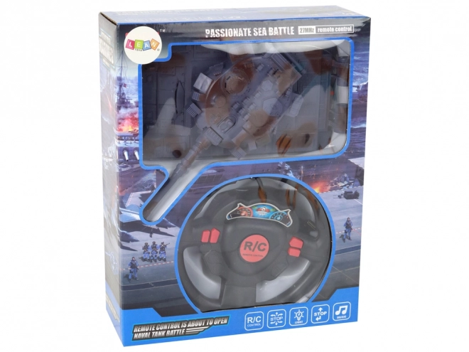 R/C zdalnie sterowany czołg Światła Dźwięk Morski niebieski 1:18 27MHz