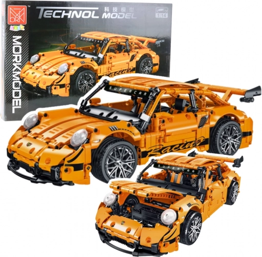 Klocki sportowy samochód GT Racing 1:14, 1268 elementów, pomarańczowy