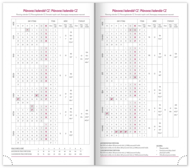 Kieszonkowy dziennik Tomy 2025 niebiesko-czerwony