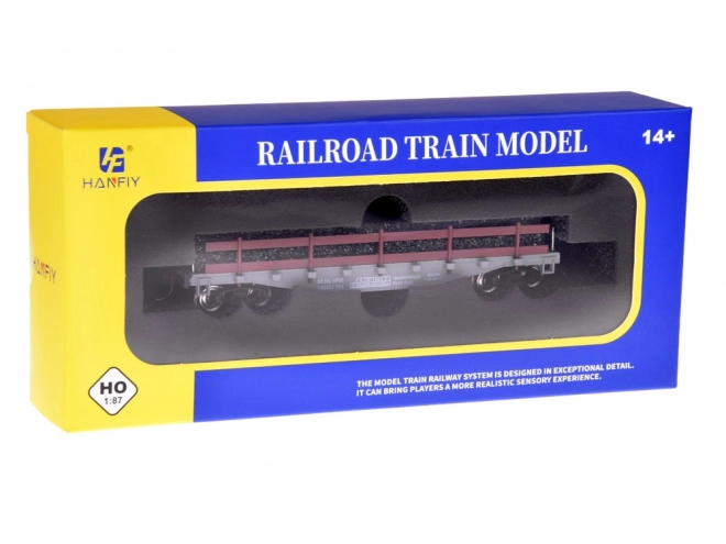 Otwarty wagon towarowy dla modelowej kolei H0 1:87