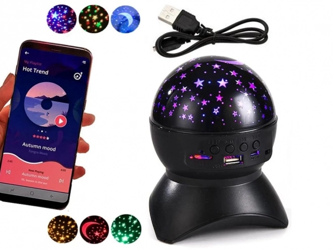 Projektor gwiezdnego nieba z LED i głośnikiem Bluetooth