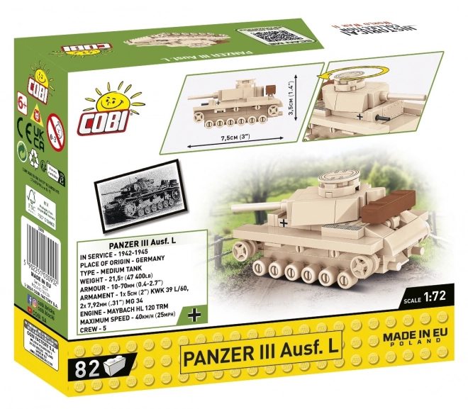 Model czołgu Panzer III Ausf. L