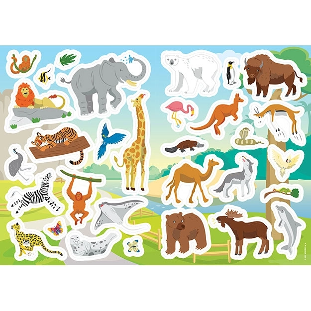 Kolorowanka ze naklejkami ZOO