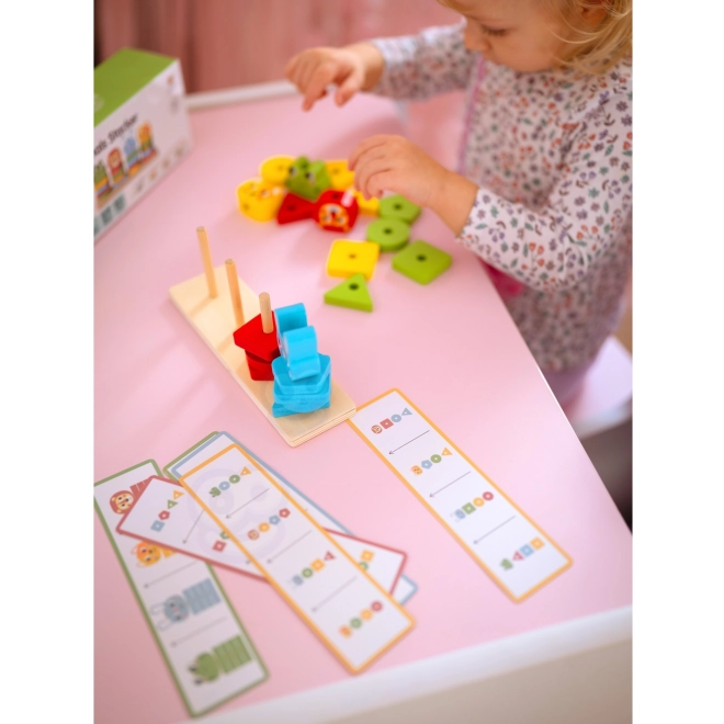 Montessori układanka zwierzątka piramidka 27 elementów FSC