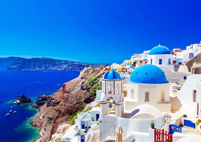 Piękne motywy Santorini