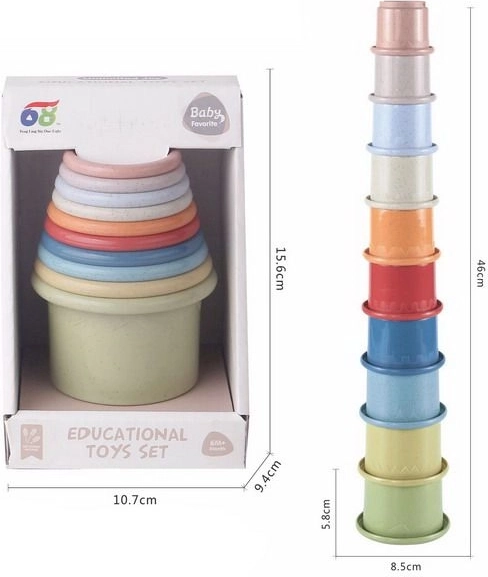 Okrągłe kubki do układania 46 cm