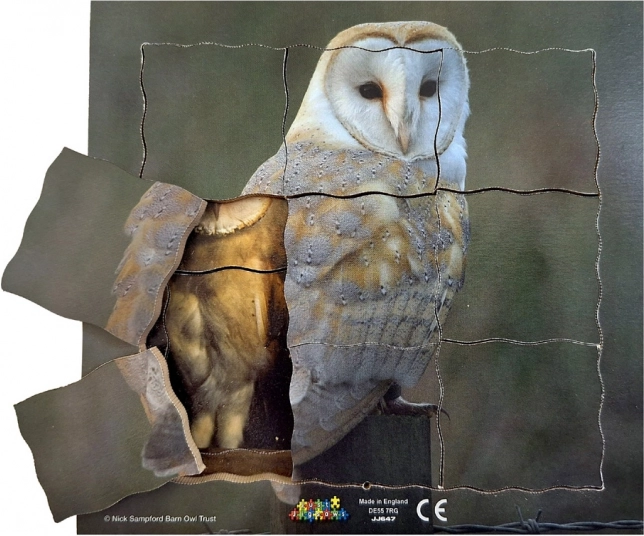 Just Jigsaws Sowa i jej cykl życiowy - drewniana układanka warstwowa