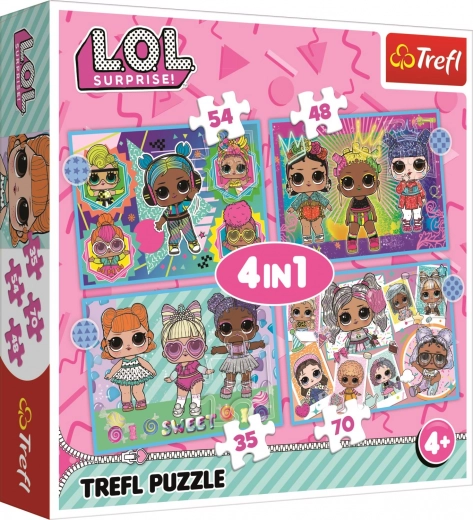 Puzzle 4w1 Poznaj lalki L.O.L. Surprise