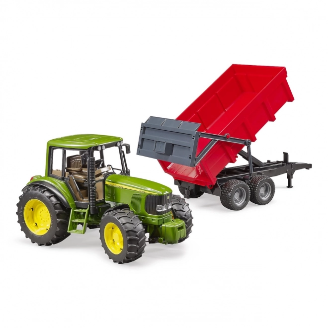 Bruder Traktor John Deere z przyczepą wywrotką