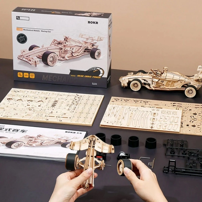 RoboTime 3D drewniana układanka Wyścigowy samochód