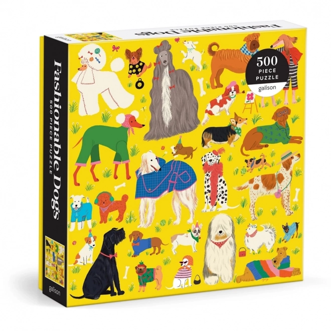Galison Puzzle Stylowe psy 500 elementów