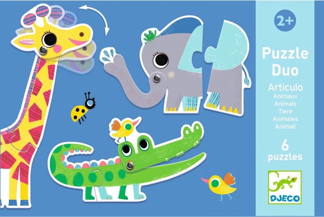 DJECO Puzzle Duo Zwierzątka