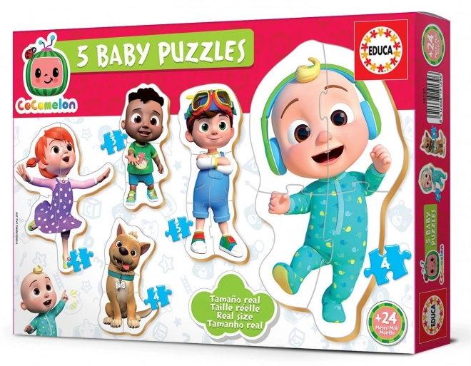 EDUCA Baby puzzle Cocomelon 5w1 (3-5 elementów)