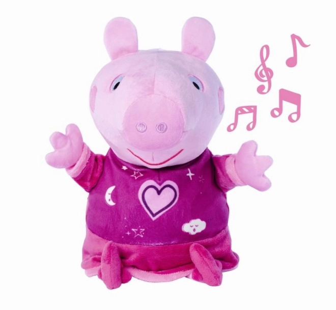Peppa Pig 2w1 pluszowy sen, grający + światło, różowy, 25 cm