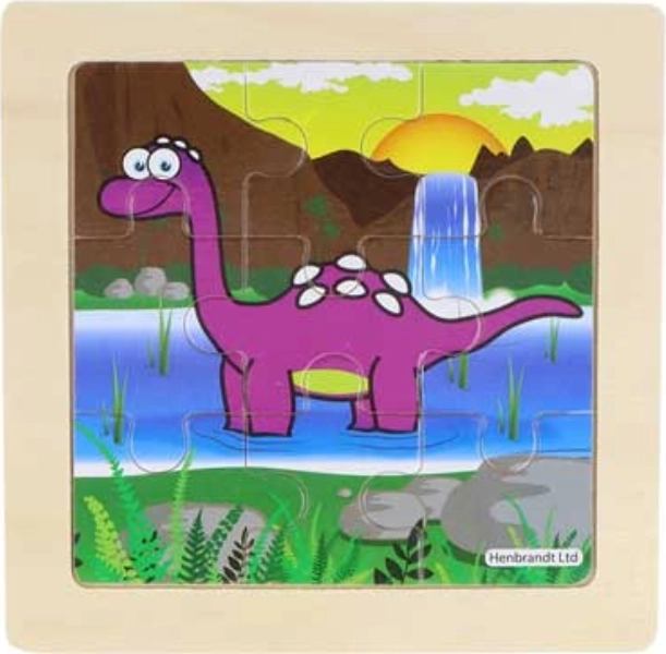 Drewniane puzzle dinozaur Stegozaur 9 elementów