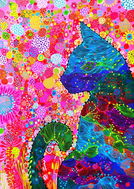 Puzzle Włóczący się kot 1500 elementów ENJOY
