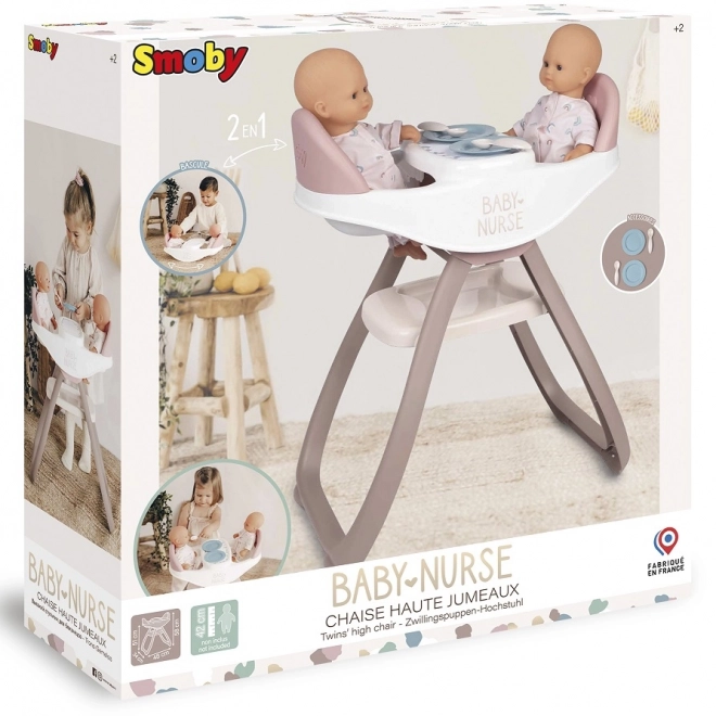 SMOBY Dziecięce krzesełko do karmienia dla bliźniąt