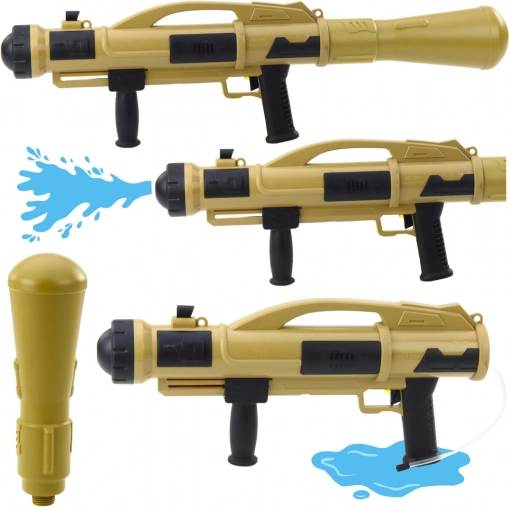 Wodny pistolet Bazooka z pompką 73 cm beżowy 1100 ml