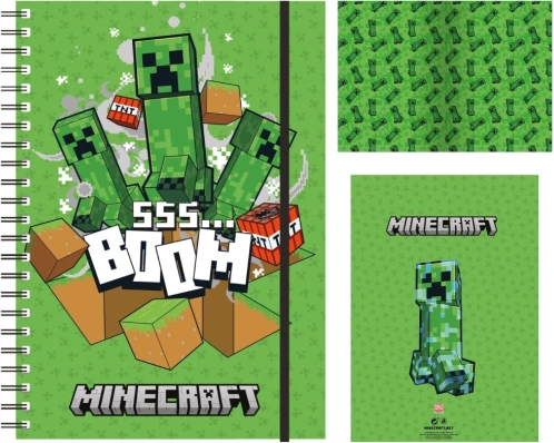 Liniowany blok z motywem Minecraft
