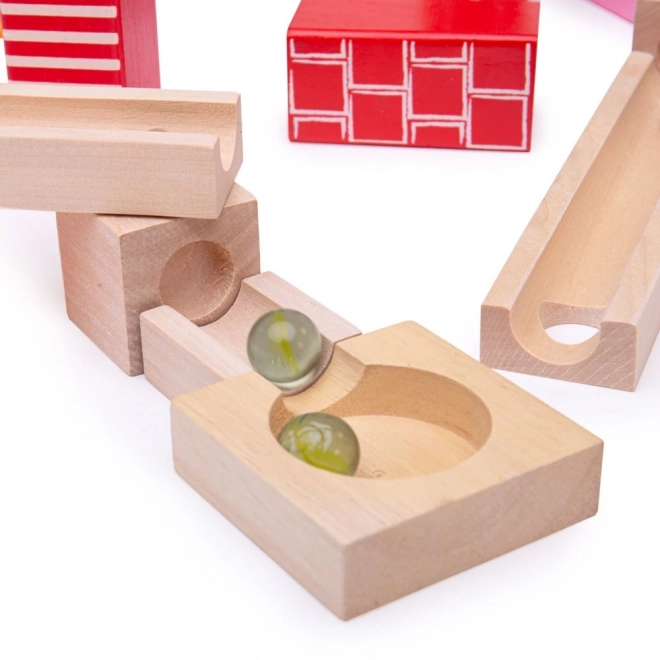 Bigjigs Toys Drewniana kulodrom kolorowy