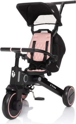 Dziecięcy trójkołowiec 7 w 1 X Trike – Kwarcowy róż