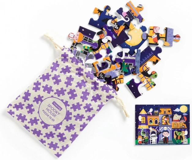 Puzzle Nawiedzony Dom od Mudpuppy w materiałowym woreczku