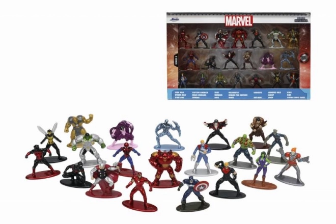 Metalowe Nano figurki kolekcjonerskie od Marvel 20 szt.