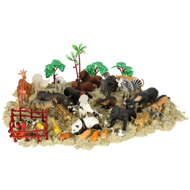 Zoo zwierzęce figurki - 51 sztuk