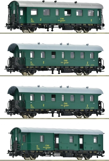 Zestaw wagonów osobowych ČSD do modelowej kolei