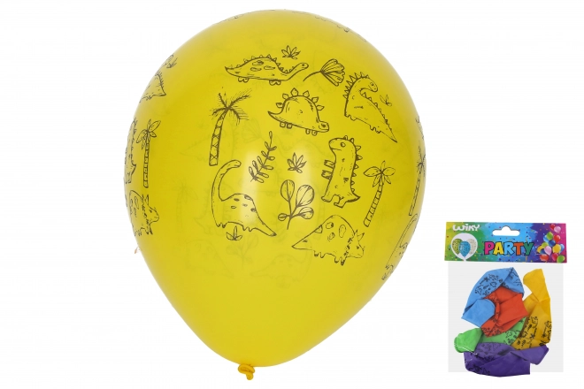 Balony dmuchane dinozaury 30 cm - 5 sztuk