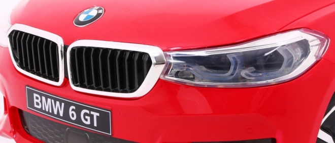 BMW 6 GT Auto na baterie czerwone + zdalne sterowanie + powolny start + EVA + pasy + LED MP3