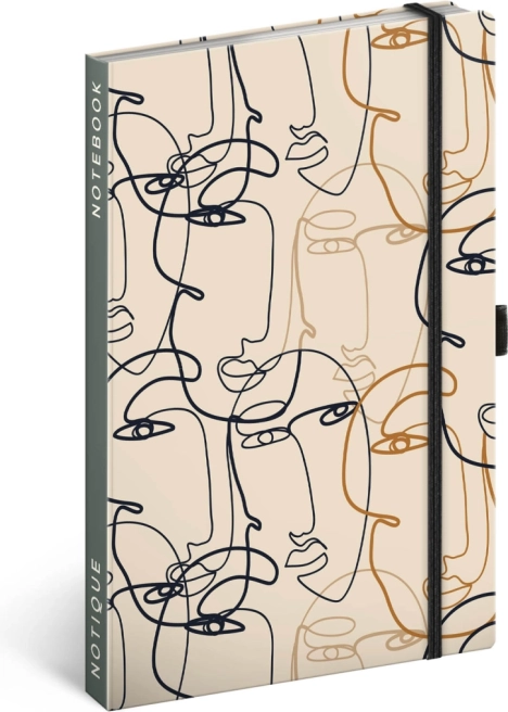 NOTIQUE notes w linie Twarz 13 × 21 cm