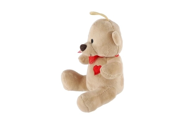 Pluszowy miś z kokardą i sercem 12 cm