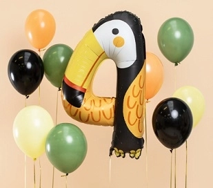 Balon foliowy cyfra 4 - Tukan 68 x 91 cm