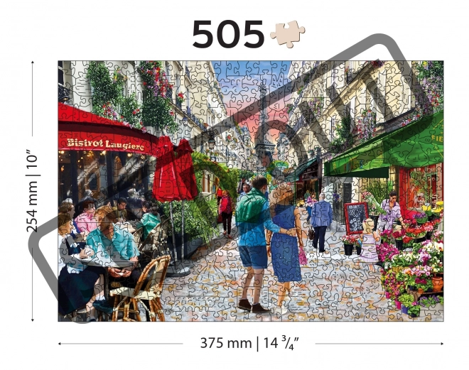 Wooden City Drewniane puzzle Paryskie bistro 2w1, 505 elementów EKO