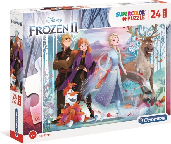 Puzzle 24 elementy Maxi Super Color Kraina Lodu 2